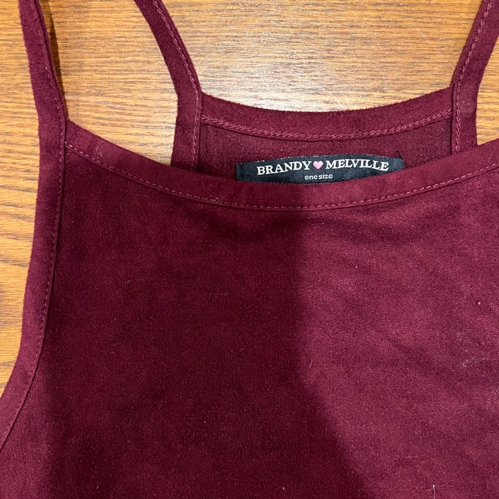 Brandy Melville Burgundy Tank Top - Picture 2 of 4